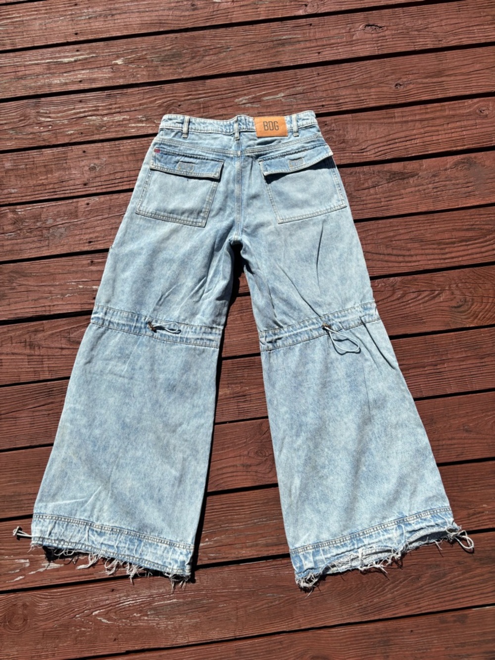 BDG light denim cargo jeans